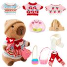 Brinquedo de pelúcia WAKSUN Capybara com 10 roupas e acessórios de 26 cm