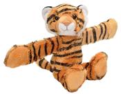 Brinquedo de pelúcia Wild Republic Huggers Tiger com pulseira Slap de 20 cm
