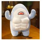 Brinquedo de pelúcia wisbear Shark de 17,7 polegadas com bicho de pelúcia muscular Brinquedo de pelúcia wisbear Shark de 17,7 polegadas com bicho de pelúcia muscular
