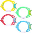 Brinquedo de piscina de mergulho Shxx, pacote com 4 unidades, forma de peixe subaquático