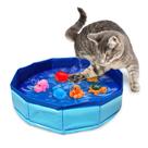 Brinquedo de piscina para gatos Eelexa Portable com 6 brinquedos aquáticos em forma de peixe