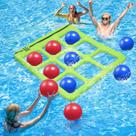 Brinquedo de piscina Tic-Tac-Toe inflável TicTac Shot com 10 bolas