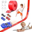 Brinquedo de pista de corrida Vlkslasy de 20 pés com 4 carros de corrida para crianças (vermelho)