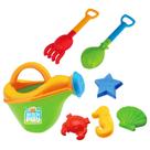 Brinquedo de praia com regador, pá, rastelo e forminhas Beach Play Brinquedo de praia com regador, pá, rastelo e forminhas Beach Play
