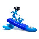 Brinquedo de praia Surfer Dudes Legends & Surfer Pets com prancha de surfe
