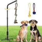Brinquedo de puxar para cães AugFir para área externa com suporte de mola