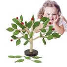 Brinquedo de quebra-cabeça 3D, folhas de madeira DIY para crianças educacionais