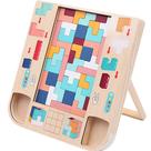 Brinquedo de quebra-cabeça de Tetris 3D para crianças, quebra-cabeças, cores misturadas