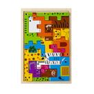 Brinquedo de quebra-cabeça de Tetris de madeira para aprendizagem precoce e desenvolvimento cerebral