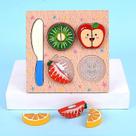 Brinquedo de quebra-cabeça Play Cutting Food Kitchen Matchin