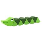 Brinquedo de quebra-cabeça SHIZHI Boutique Wooden Twisted Caterpillar Green