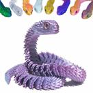 Brinquedo de resina de articulação flexível articulada de cobra impressa em 3D roxa Brinquedo de resina de articulação flexível articulada de cobra impressa em 3D roxa