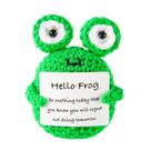Brinquedo de sapo tricotado NQEUEPN Mini Funny Positive Frog Green