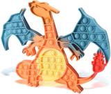 Brinquedo de tamanho grande Dinosaur Pop Bubble Fidget, brinquedos anti-ansiedade e alívio do estresse para adultos Crianças TDAH ADICIONAR ansiedade autismo, perfeito para lembrancinhas de festa de aniversário, prêmios de carnaval (Charizard)