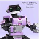 Brinquedo de veículo rastreado RC com blocos de construção de robôs elétricos