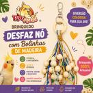 Brinquedo Desfaz Nó com Bolinhas de Madeira