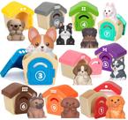 Brinquedo didático Aigybobo Puppy Finger Puppets, 20 unidades de 1 a 3 anos