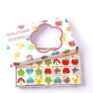 Brinquedo didático de madeira Domino Cartoon Fruit Animal para crianças
