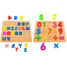 Brinquedo Didático de Raciocínio Lógico Números e Letras Peças de Encaixar
