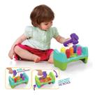 Brinquedo didático infantil bebê bate rebate minhoquinhas elka