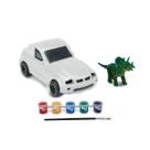 Brinquedo Dinocar Carrinho Para Pintar Com 5 Tintas E Pincel