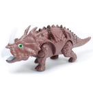 Brinquedo Dinossauro Tricerátops Com Movimento Som Luzes Led Marrom Brinquedo Dinossauro Tricerátops Com Movimento Som Luzes Led Marrom