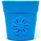 Brinquedo Dispenser Flower Pot Sodapup Mordedor Recheável Vaso de Flores Cães Grande - Azul