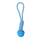 Brinquedo Dog Rope Ball Durable Chew Tug Fetch Blue Toy