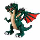 Brinquedo Dragão De 3 Cabeças Electrónico Com Luz Led E Som