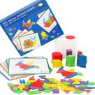 Brinquedo educacional Geometric Tangram Puzzle de 155 peças para crianças