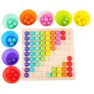Brinquedo educacional Rainbow Clip Beads Puzzle Montessori