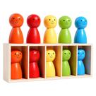Brinquedo educacional Rainbow Stacking Rings e quebra-cabeça 3D