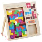 Brinquedo educativo 3D Tetris Puzzle Blocks para crianças em madeira