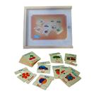 Brinquedo Educativo Alfabeto Ilustrado em Inglês 54 Peças em MDF Sonho de Criança