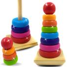 Brinquedo Educativo Argola De Empilhar Pirâmide Grande