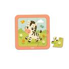 Brinquedo Educativo Babebi Quebra Cabeças 09 Peças Zebra