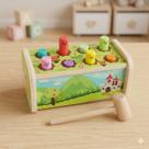 Brinquedo Educativo Bate Bate Na Toupeira Hamster Com Martelo, Madeira Montessori