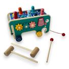 Brinquedo Educativo Bate Martelo Madeira Montessori Elefante
