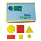 Brinquedo Educativo Bloco Lógico 48 Peças em Madeira para Alfabetização Sonho de Criança