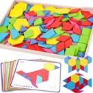 Brinquedo educativo de 3 lontras em forma de blocos padrão: 150 peças de madeira