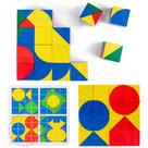 Brinquedo educativo de blocos de quebra-cabeça de cubos de madeira para crianças