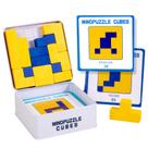 Brinquedo educativo de blocos de quebra-cabeça de madeira 3D para crianças