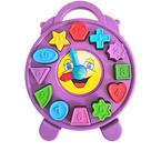 Brinquedo Educativo De Encaixar Para Bebe Relogio Didatico Com Formas Geometricas