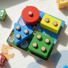 Brinquedo Educativo Encaixe Formas Geométricas para Bebês Criativo Pedagógico Mickey Minnie
