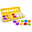 Brinquedo Educativo Infantil Caixa Ovos De Encaixar Formas Geométricas e Cores