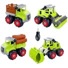 Brinquedo Educativo Kit Caminhões de Construção Monta e Desmonta