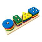 Brinquedo Educativo Madeira Encaixe Formas Geométricas 4 Colunas Pedagógico Montessori Inmetro Estim Brinquedo Educativo Madeira Encaixe Formas Geométricas 4 Colunas Pedagógico Montessori Inmetro Estim