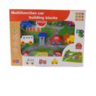 Brinquedo Educativo Madeira Labirinto de Carros Trem Lúdico Alinhavo