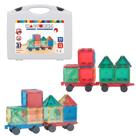 Brinquedo Educativo Magnético Magforma Maleta 30 Pç + Rodas