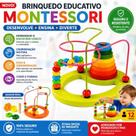 Brinquedo Educativo Montessori Infantil Coordenação Motora Encaixe Formas Aramado e Torre Didático B